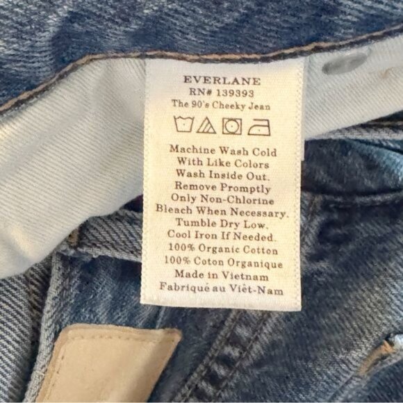 EVERLANE The 90s Cheeky Jean high rise strength leg size 30 Crop - Picture 10 of 13